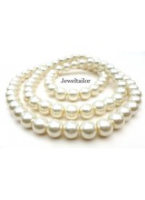 NEW! 20 Ivory Round Glass Pearl Beads 6mm With High Sheen Finish ~ FREE BEADS